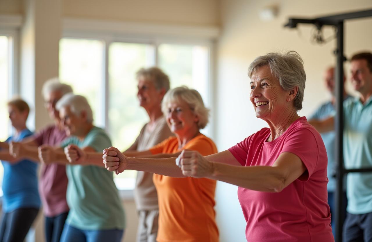 Senior fitness program with mobility exercises