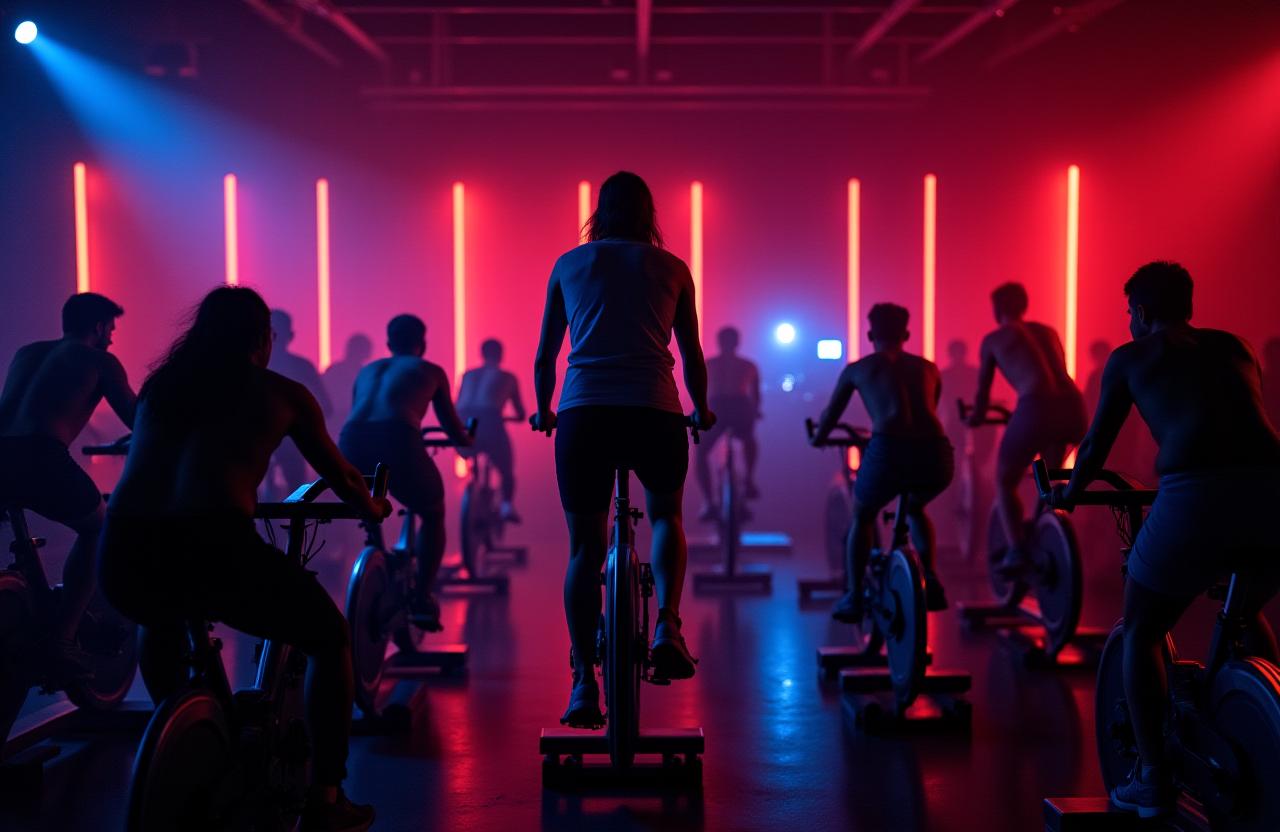 High-energy spin class at Crimson Core