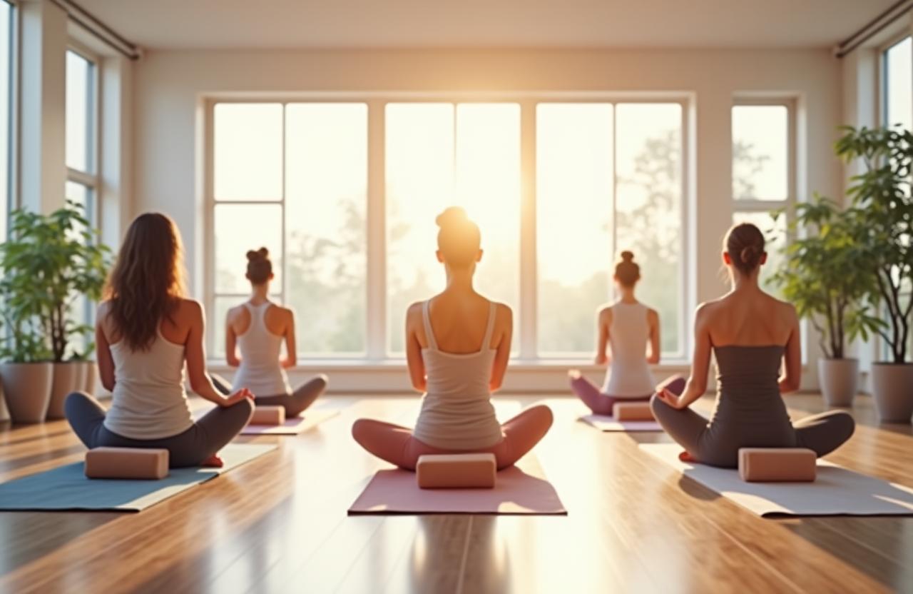 Peaceful yoga session at Crimson Core